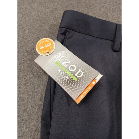 Izod Men's Navy Golf Pants Size 38x29 UPF-50 Sun Control Xtreme Function New - Picture 9 of 15